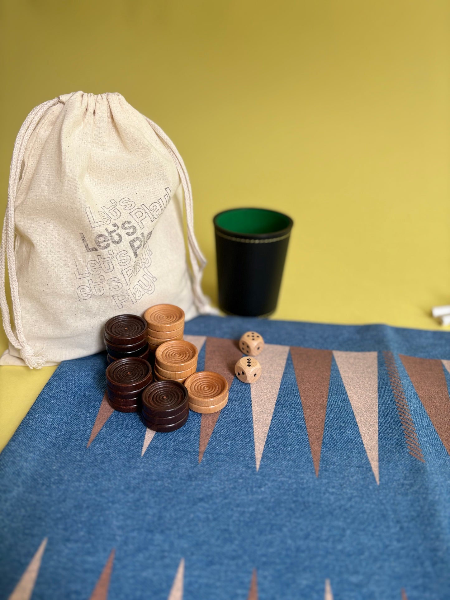 Denim Backgammon Bag™ Game Set Espresso