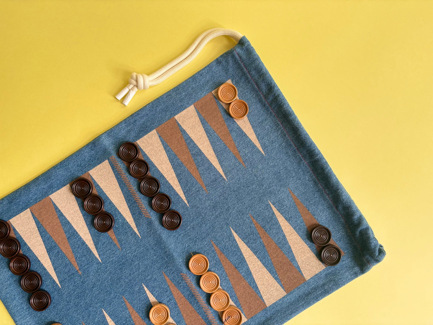 Denim Backgammon Bag™ Game Set Espresso
