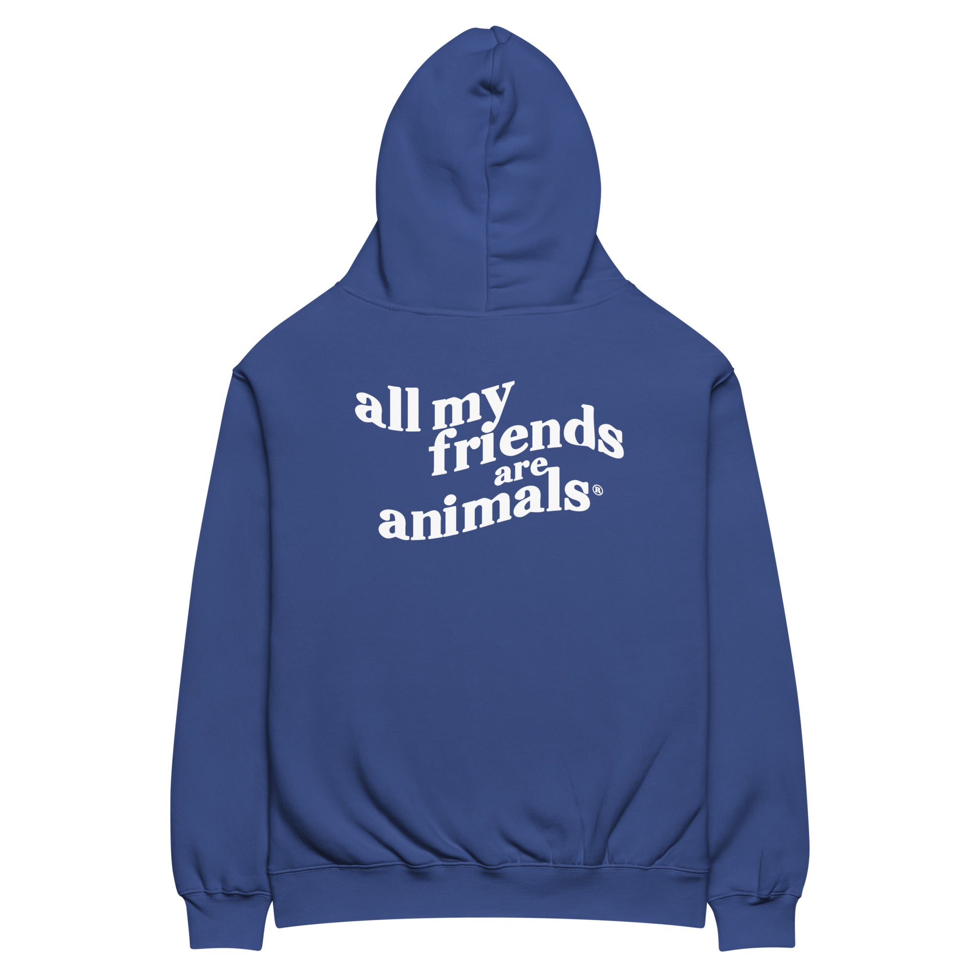 Hoodies All My Friends Are Animals As Colour 5161 I Unisex Oversized Hoodie Cobalt Back 
